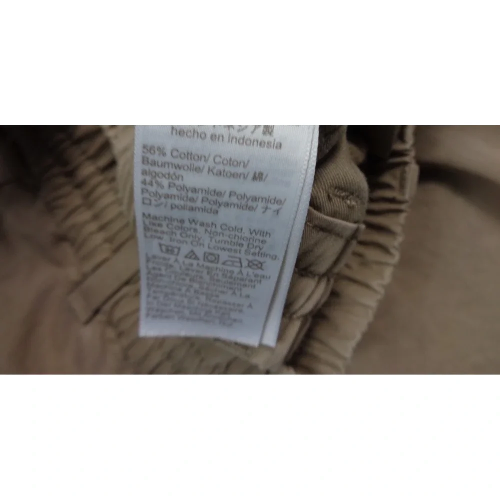 Madewell Stretch Pant Size M Khaki Tan Drawstring Wide Leg Relaxed Comfort
